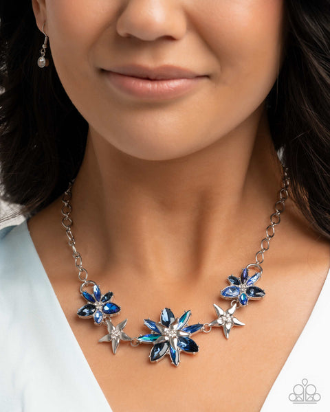 Floral Feature Complete Look - blue