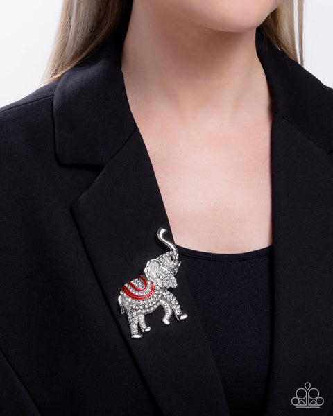 Elephant Embrace - red
