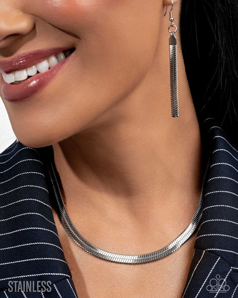 Herringbone Haute - silver