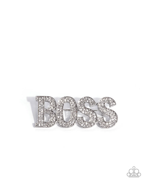 Blingy Boss - white brooch