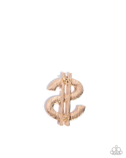 Raking in the Bling - gold brooch