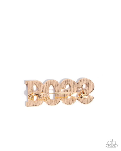 Blingy Boss - gold brooch