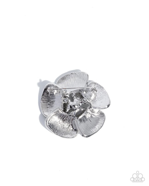 Festive Flourish - white brooch