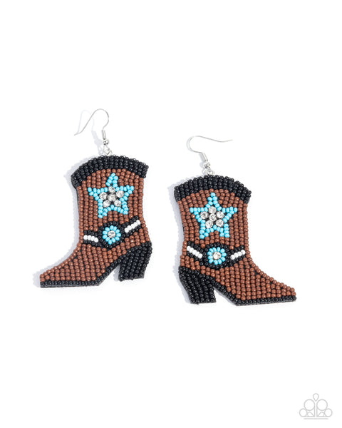 Beaded Boot - brown