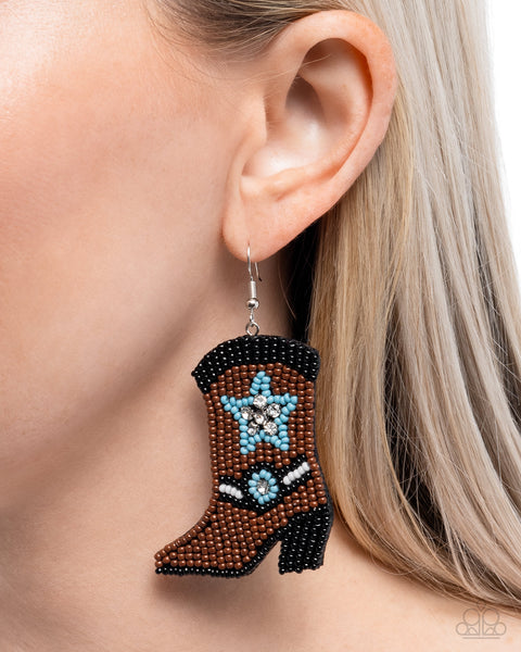 Beaded Boot - brown