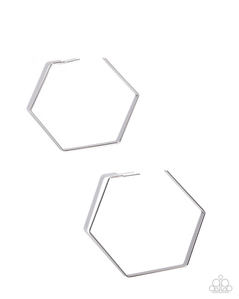 Handcrafted Hexagons - silver
