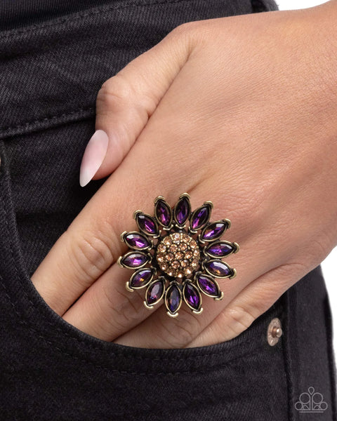 Sunflower Setting - brass